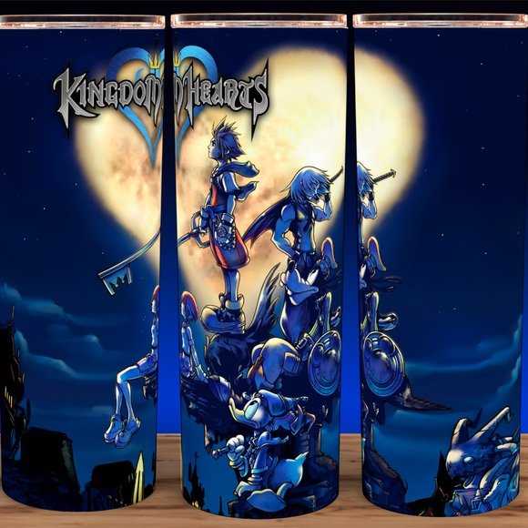 Glow in the Dark Kingdom Hearts Final Fantasy Sora & Mickey Cup Mug Tumbler 20oz - Picture 2 of 4